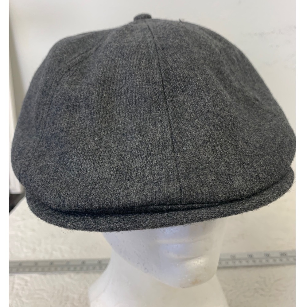 Goorin Bros Jeremiah Charcoal Grey Wool Blend Newsboy‎ Flat Cap Hat Small